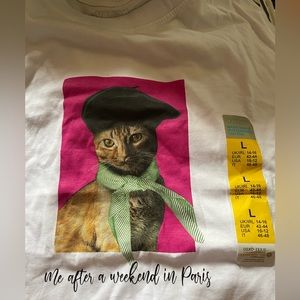 French Cat Shirt! NWT